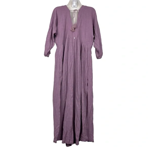 Anthropologie Malai Easy V Neck Purple Maxi Dress - Picture 3 of 8